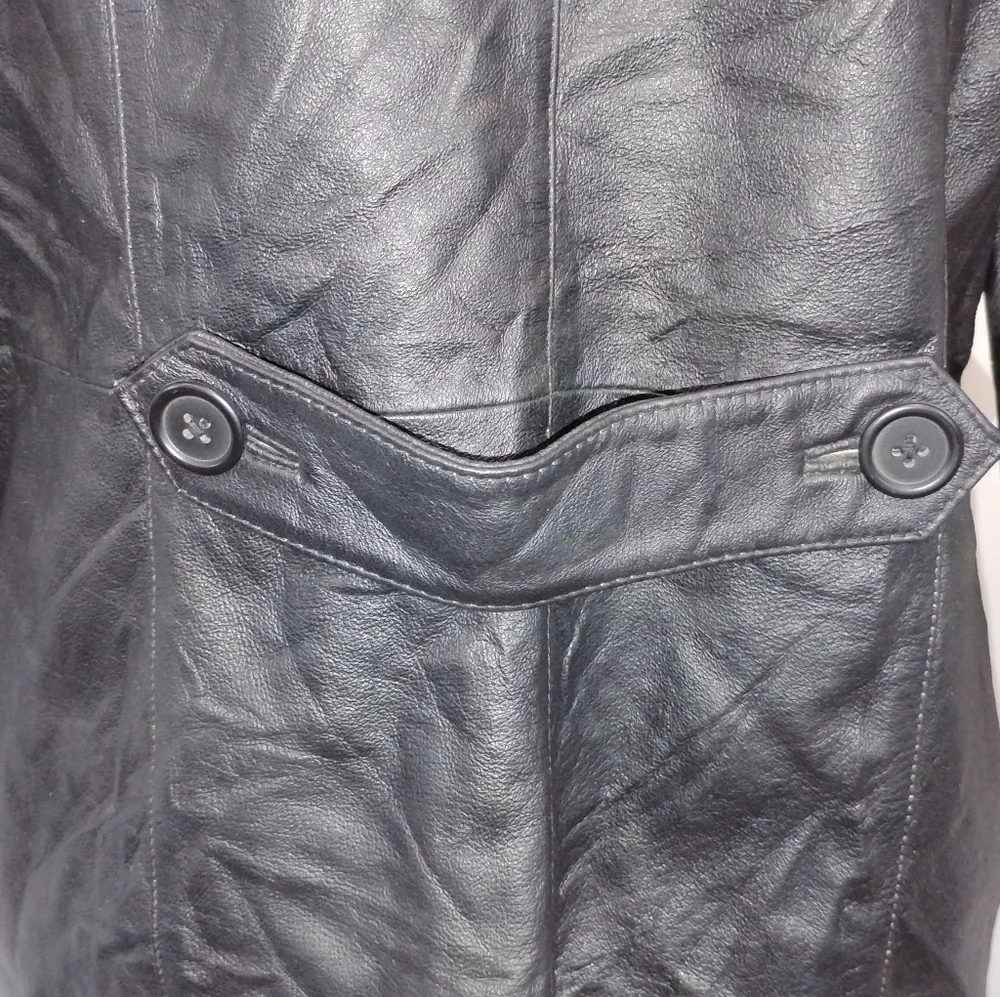 VINTAGE LEATHER LEOPARD COAT